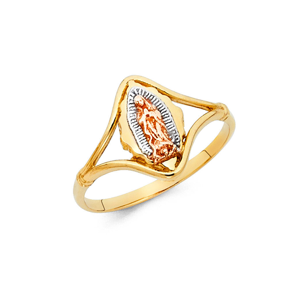 14K Yellow Gold Religious, 15 Años & Crown Ring - RG1792