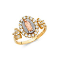 14K Yellow Gold Religious, 15 Años & Crown Ring - RG1794