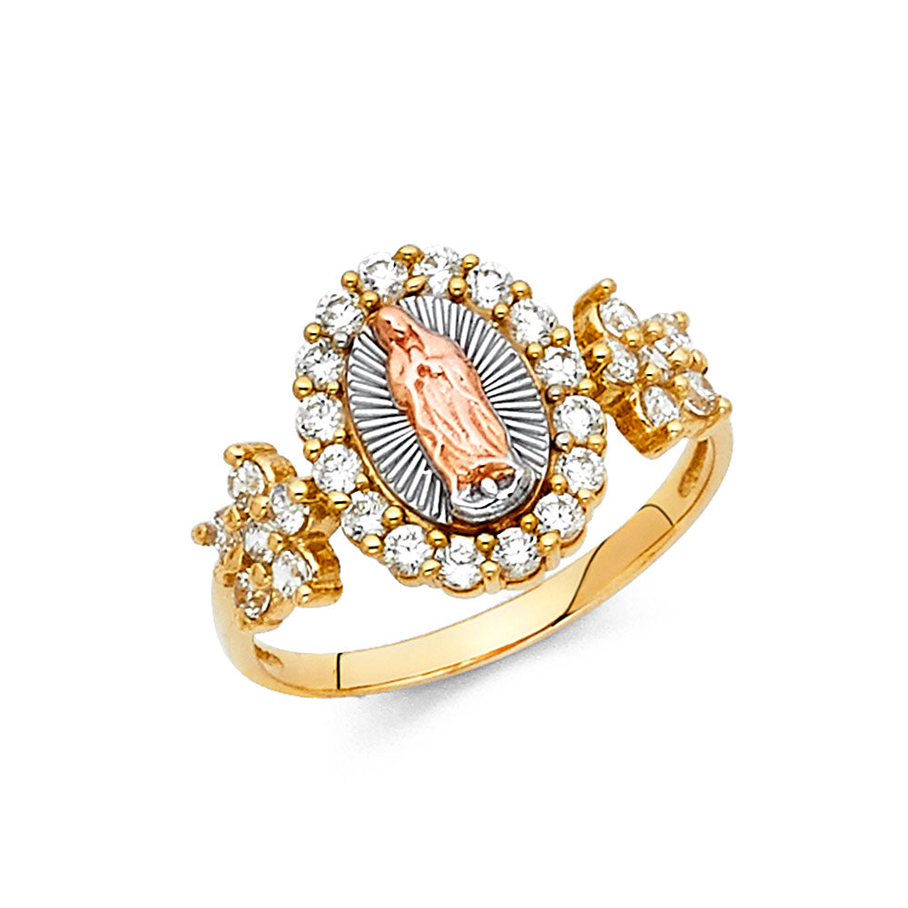 14K Yellow Gold Religious, 15 Años & Crown Ring - RG1794