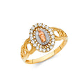 14K Yellow Gold Religious, 15 Años & Crown Ring - RG1795