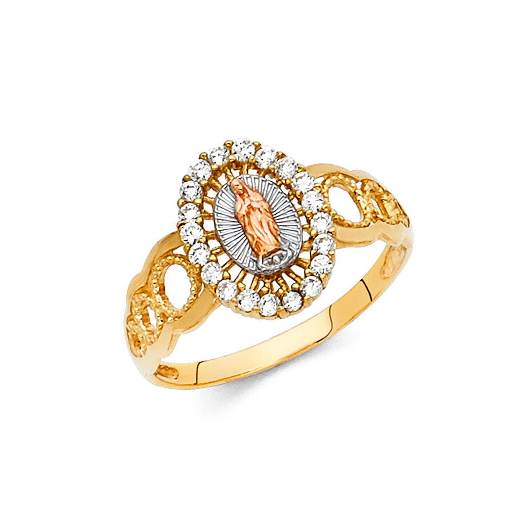 14K Yellow Gold Religious, 15 Años & Crown Ring - RG1795
