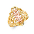 14K Yellow Gold Religious, 15 Años & Crown Ring - RG1799
