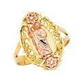 14K Yellow Gold Religious, 15 Años & Crown Ring - RG1800