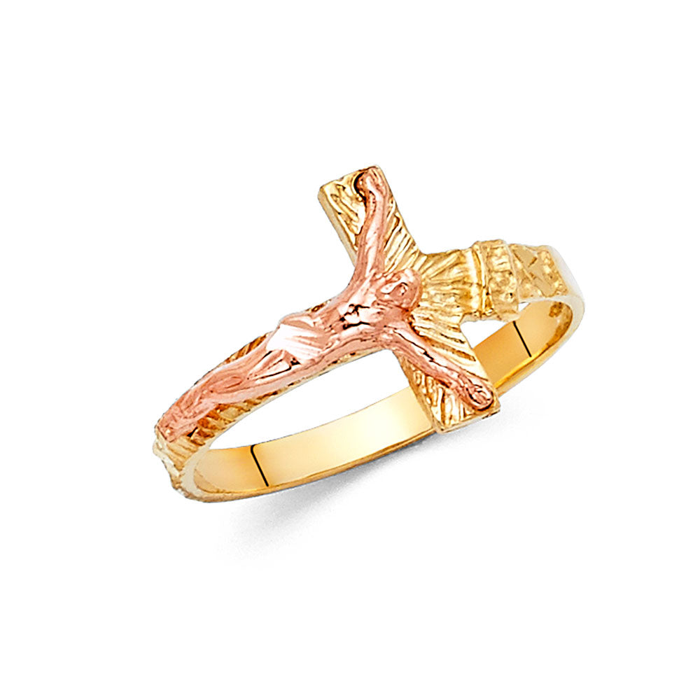 14K Yellow Gold Religious, 15 Años & Crown Ring - RG1816