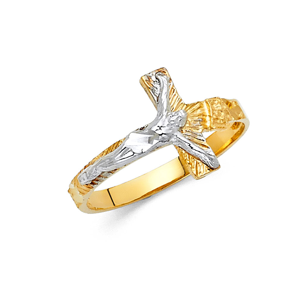 14K Yellow Gold Religious, 15 Años & Crown Ring - RG1817