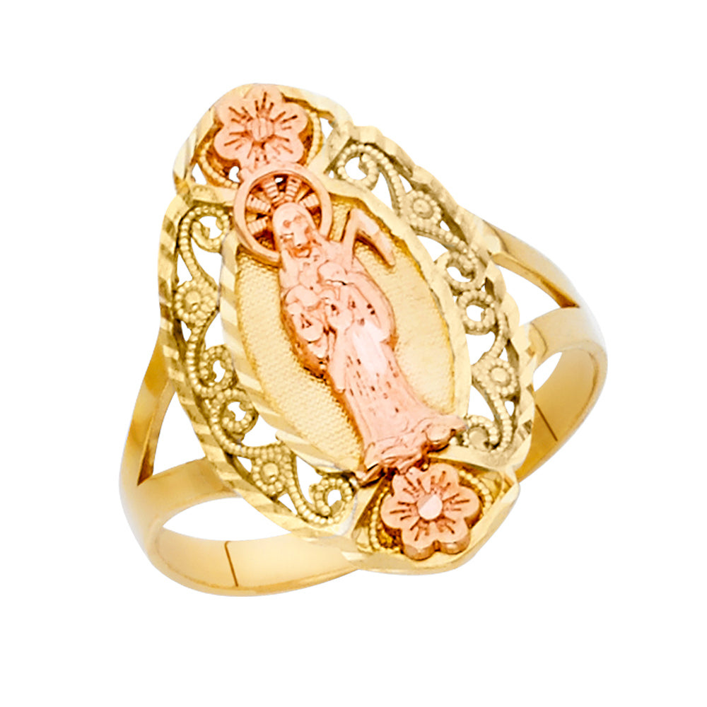 14K Yellow Gold Religious, 15 Años & Crown Ring - RG1821
