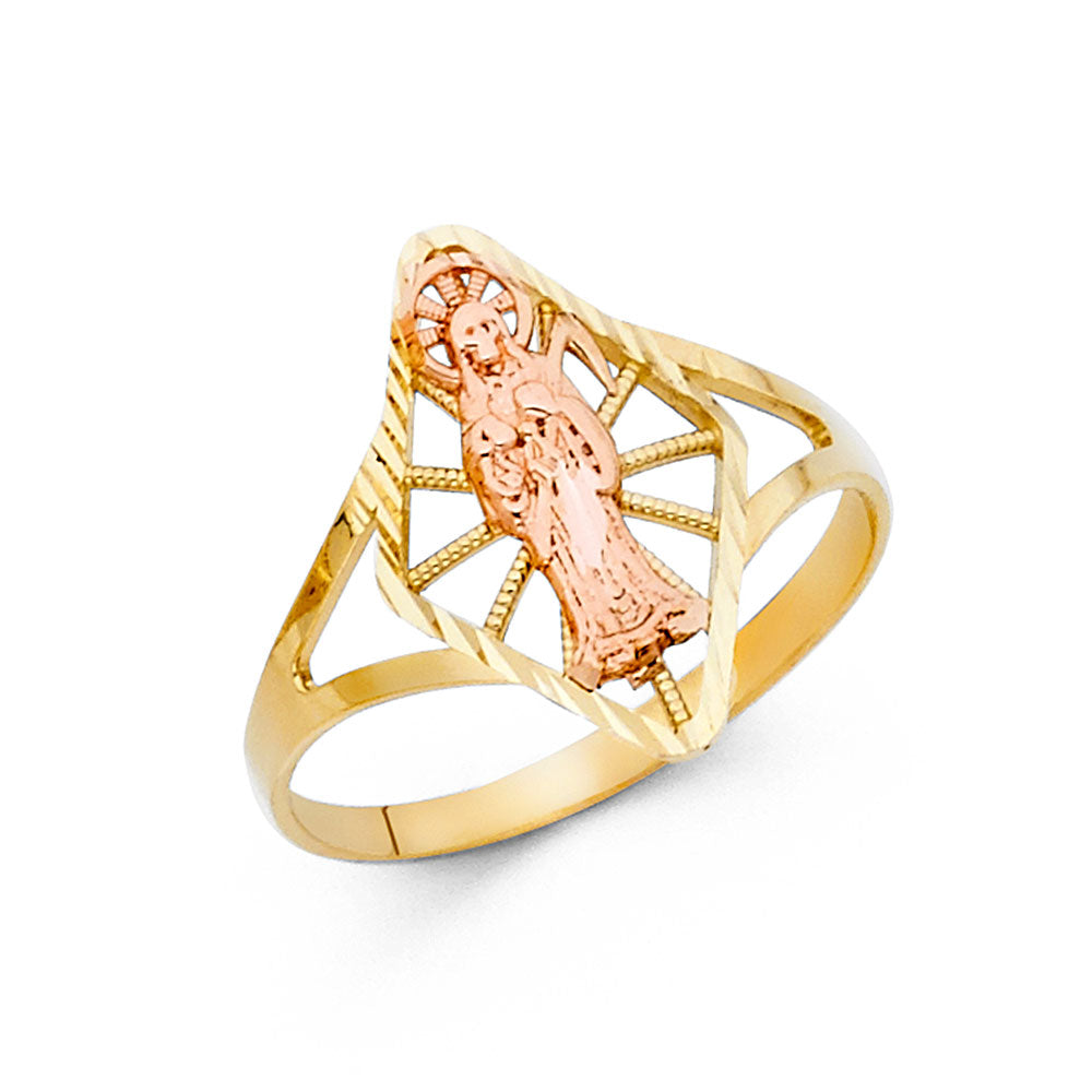 14K Yellow Gold Religious, 15 Años & Crown Ring - RG1823