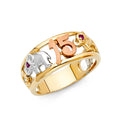 14K Yellow Gold Religious, 15 Años & Crown Ring - RG1879
