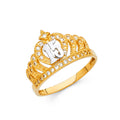 14K Yellow Gold Religious, 15 Años & Crown Ring - RG1898