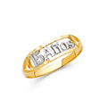 14K Yellow Gold Religious, 15 Años & Crown Ring - RG1907