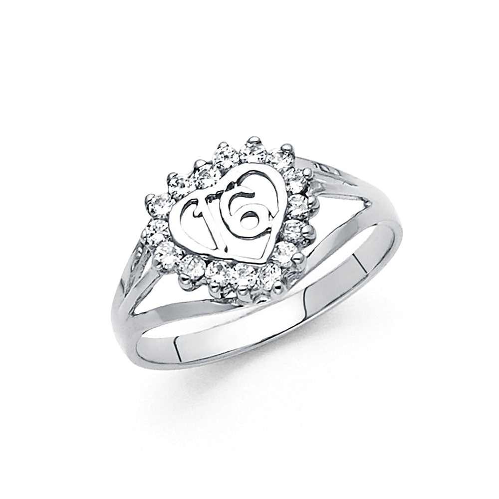 14K Yellow Gold Religious, 15 Años & Crown Ring - RG1914