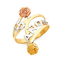 14K Yellow Gold Religious, 15 Años & Crown Ring - RG1916