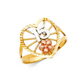 14K Yellow Gold Religious, 15 Años & Crown Ring - RG1925