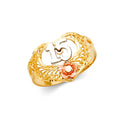 14K Yellow Gold Religious, 15 Años & Crown Ring - RG1930