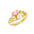 14K Yellow Gold Fancy CZ & Mother's Ring - RG1964