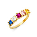 14K Yellow Gold Fancy CZ & Mother's Ring - RG1968