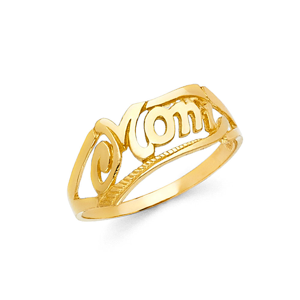 14K Yellow Gold Fancy CZ & Mother's Ring - RG1988