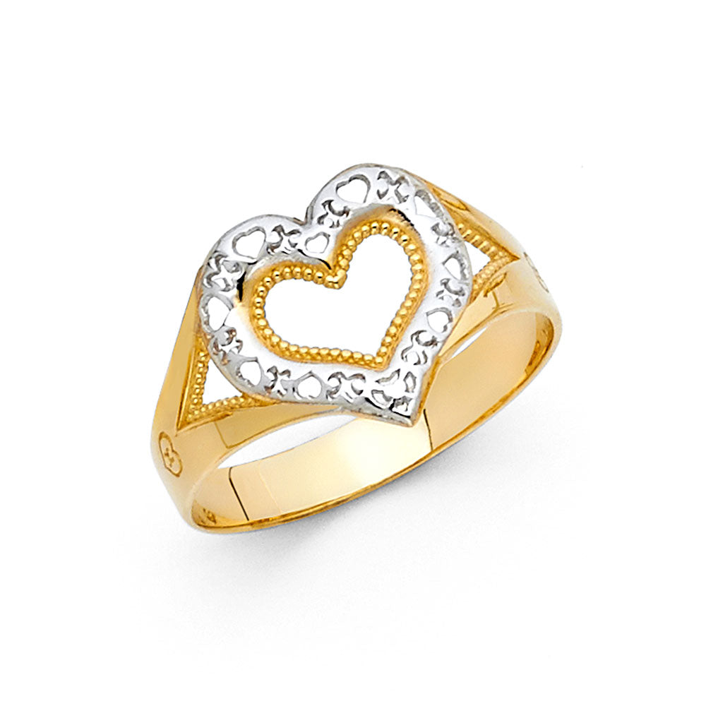 14K Yellow Gold Religious, 15 Años & Crown Ring - RG2008