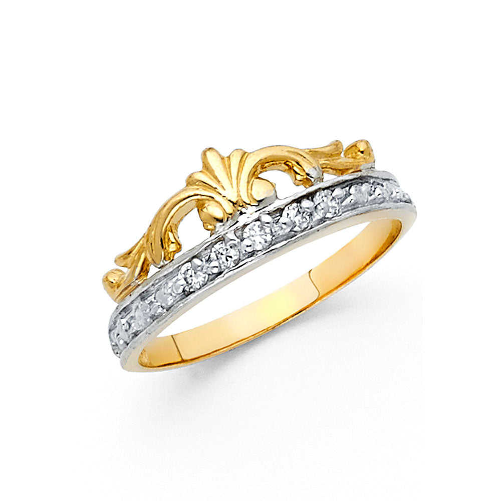 14K Yellow Gold Religious, 15 Años & Crown Ring - RG2018