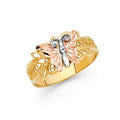 14K Yellow Gold Butterfly, Animal & Lucky Ring - RG2051