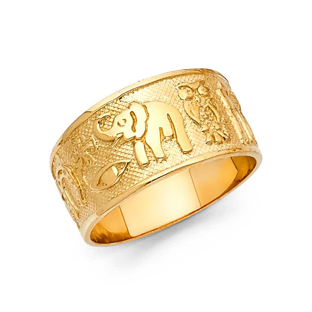 14K Yellow Gold Butterfly, Animal & Lucky Ring - RG2066