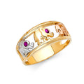14K Yellow Gold Butterfly, Animal & Lucky Ring - RG2073