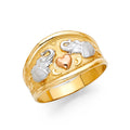 14K Yellow Gold Butterfly, Animal & Lucky Ring - RG2078