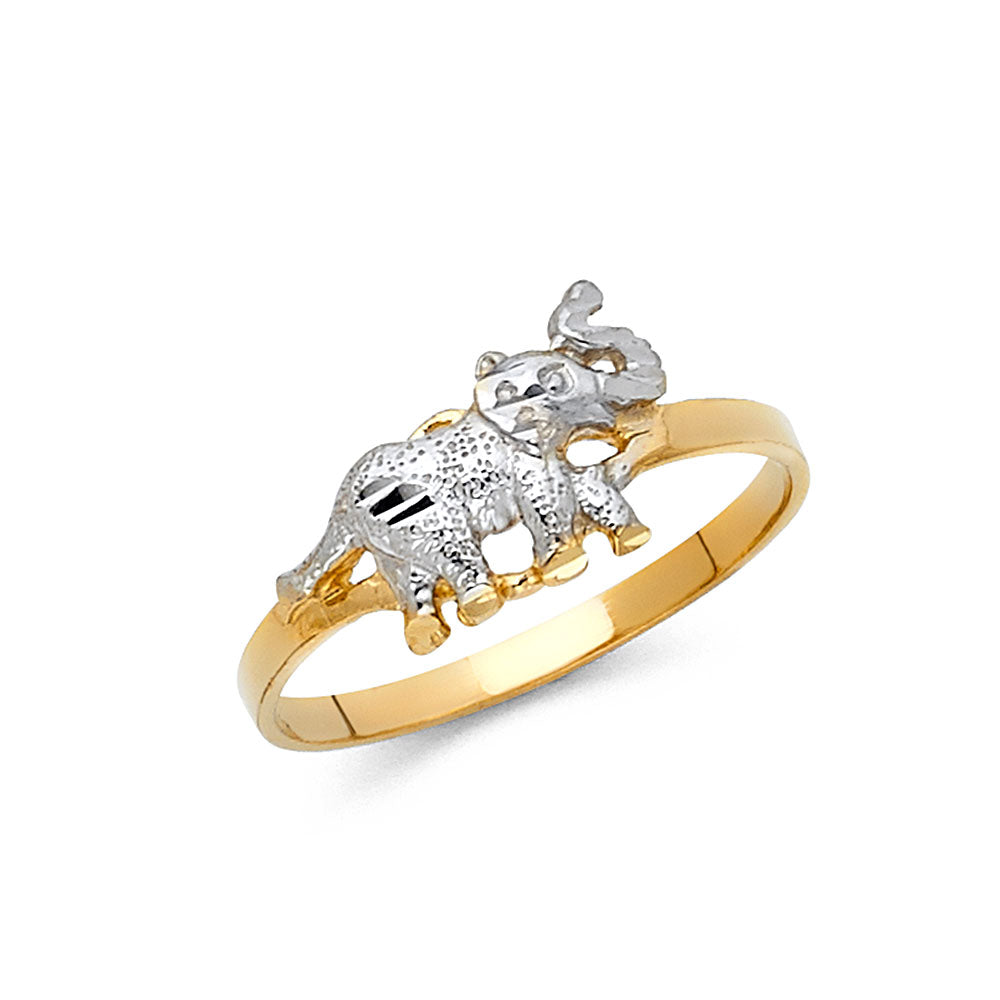 14K Yellow Gold Butterfly, Animal & Lucky Ring - RG2082