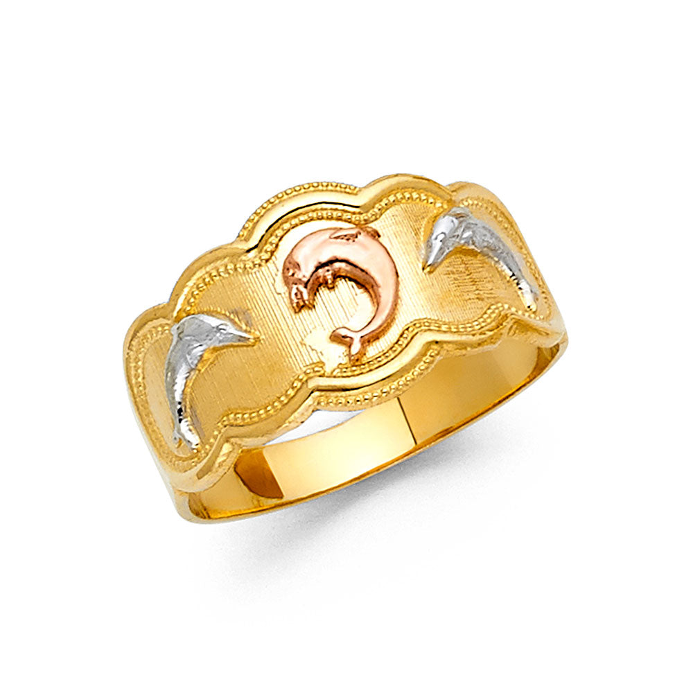 14K Yellow Gold Butterfly, Animal & Lucky Ring - RG2083
