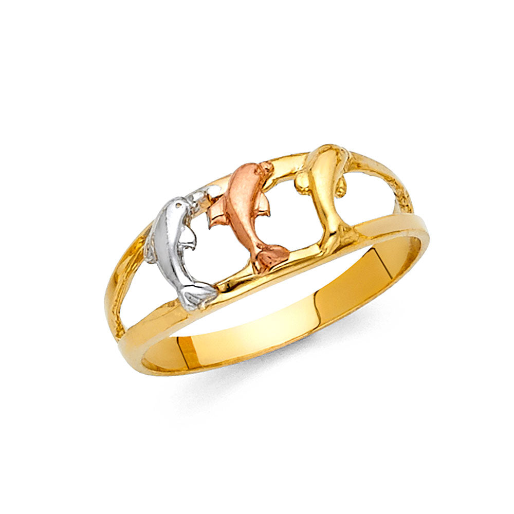 14K Yellow Gold Butterfly, Animal & Lucky Ring - RG2084