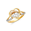 14K Yellow Gold Butterfly, Animal & Lucky Ring - RG2086