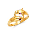 14K Yellow Gold Butterfly, Animal & Lucky Ring - RG2089