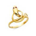 14K Yellow Gold Butterfly, Animal & Lucky Ring - RG2097