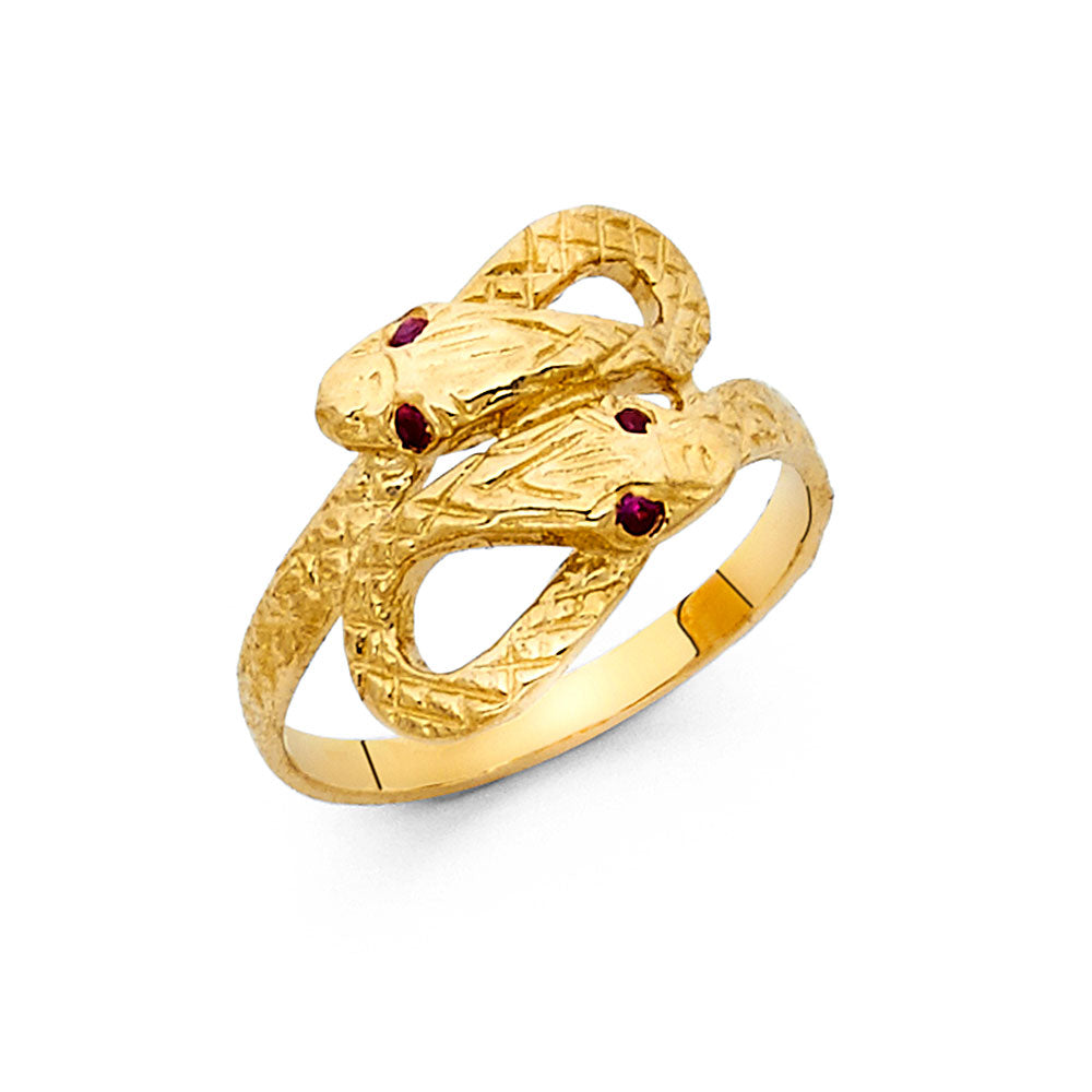 14K Yellow Gold Butterfly, Animal & Lucky Ring - RG2098