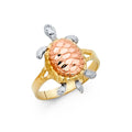 14K Yellow Gold Butterfly, Animal & Lucky Ring - RG2100