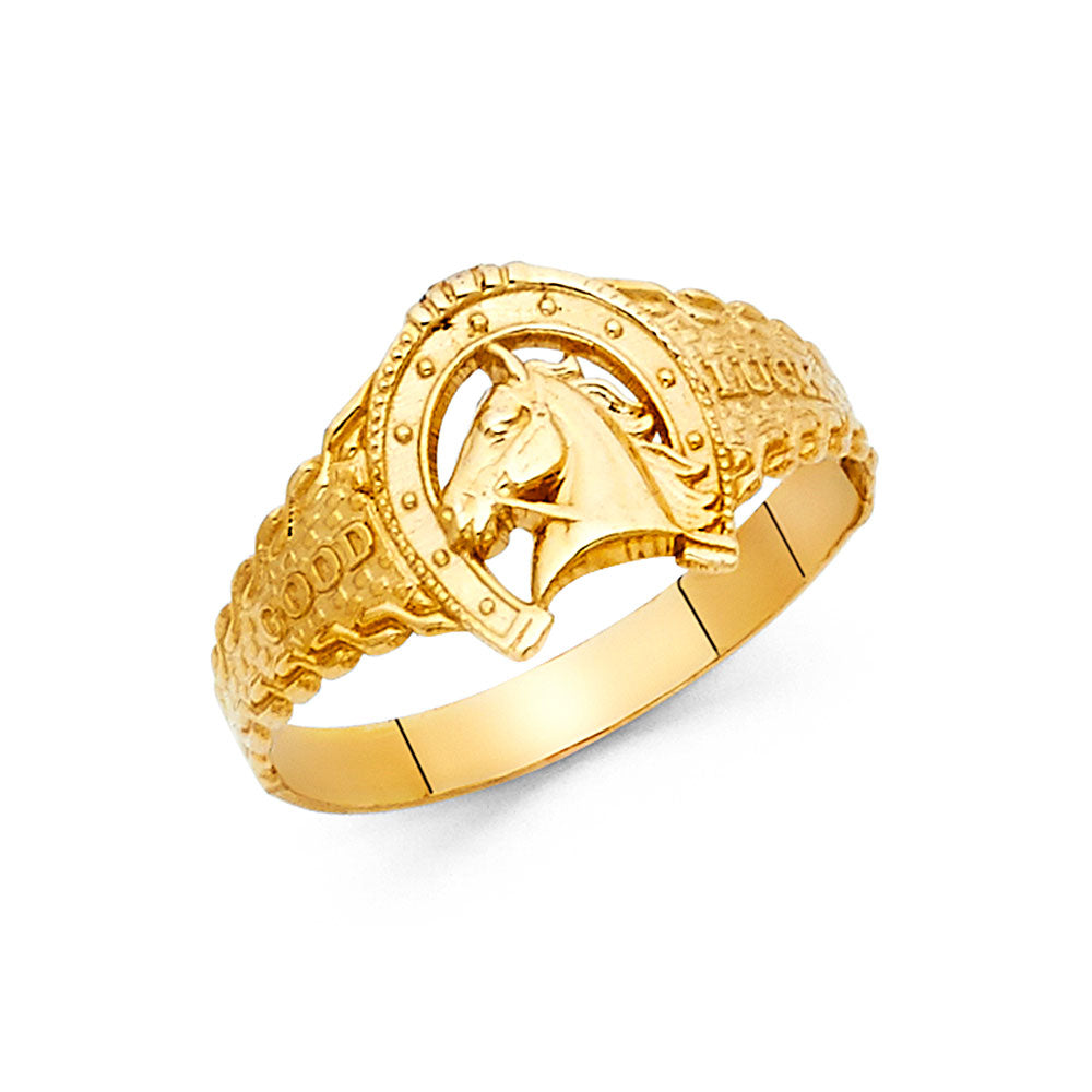 14K Yellow Gold Butterfly, Animal & Lucky Ring - RG2101