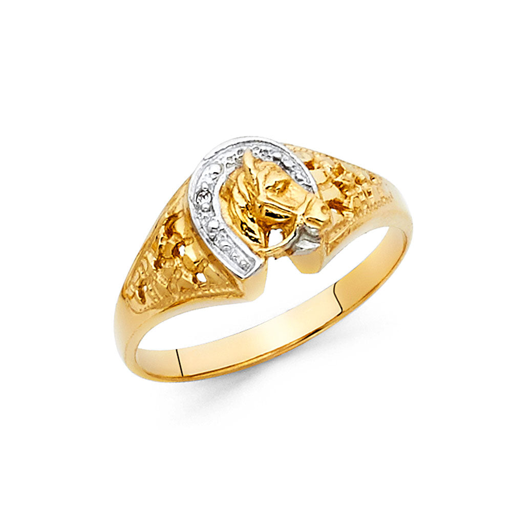 14K Yellow Gold Butterfly, Animal & Lucky Ring - RG2102