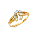 14K Yellow Gold Butterfly, Animal & Lucky Ring - RG2103