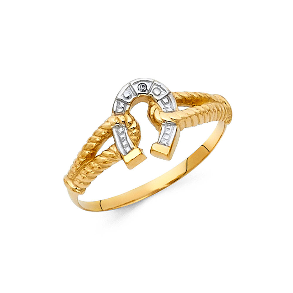 14K Yellow Gold Butterfly, Animal & Lucky Ring - RG2103