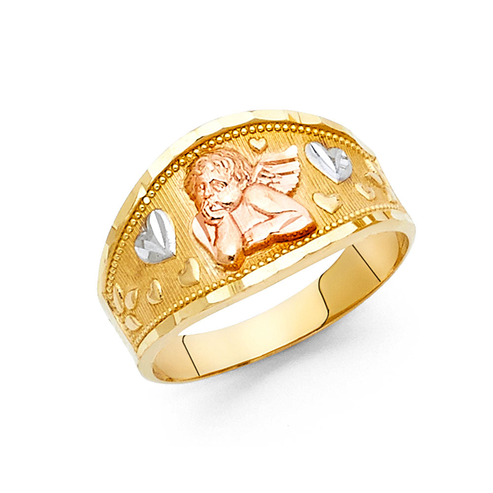 14K Yellow Gold Religious, 15 Años & Crown Ring - RG2107