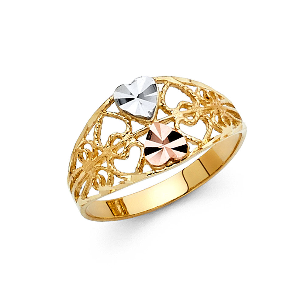 14K Yellow Gold Religious, 15 Años & Crown Ring - RG2120