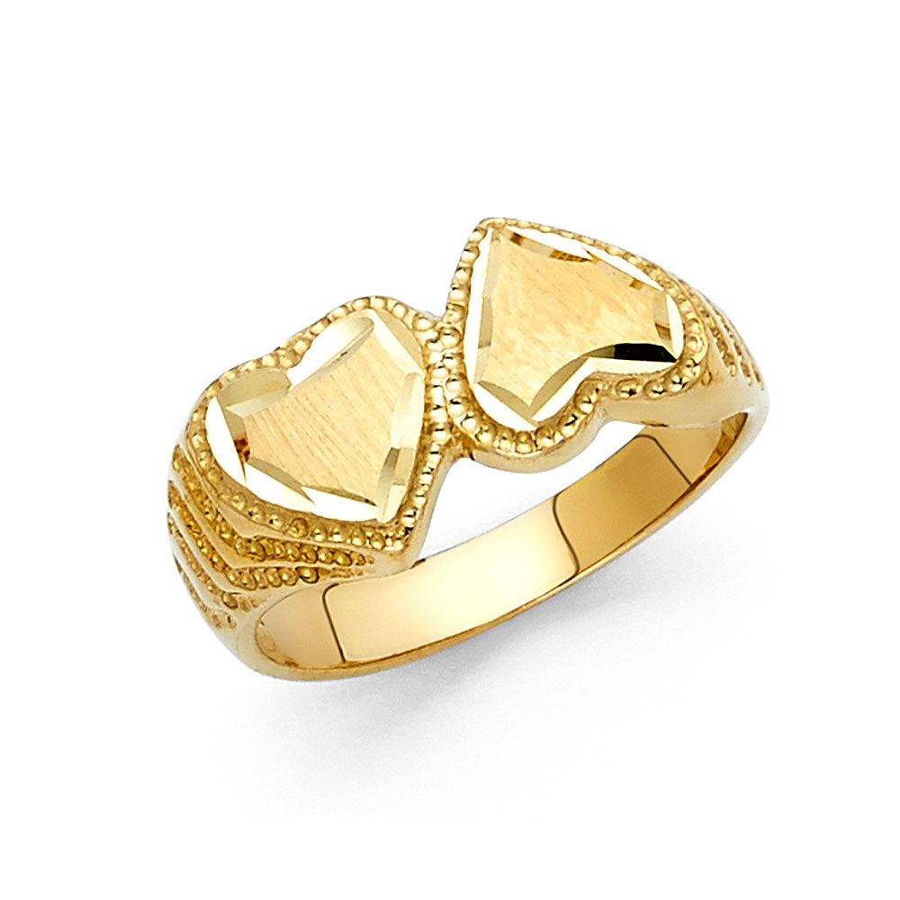 14K Yellow Gold Religious, 15 Años & Crown Ring - RG2125