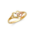 14K Yellow Gold Religious, 15 Años & Crown Ring - RG2126
