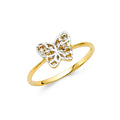 14K Yellow Gold Butterfly, Animal & Lucky Ring - RG2146