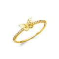 14K Yellow Gold Butterfly, Animal & Lucky Ring - RG2147