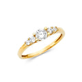 14K Yellow Gold CZ Engagement Ring - RG2169