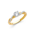 14K Yellow Gold Fancy CZ & Mother's Ring - RG2172