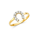 14K Yellow Gold Butterfly, Animal & Lucky Ring - RG2173