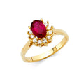 14K Yellow Gold Fancy CZ & Mother's Ring - RG2185