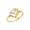 14K Yellow Gold Fancy CZ & Mother's Ring - RG2188